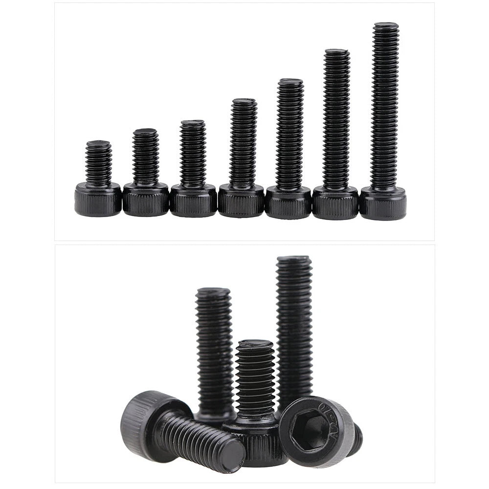 M3 M4 M5 Black Hex Socket Cap Head Screws – A2 Stainless Steel, Allen Drive, Electrophoresis Black