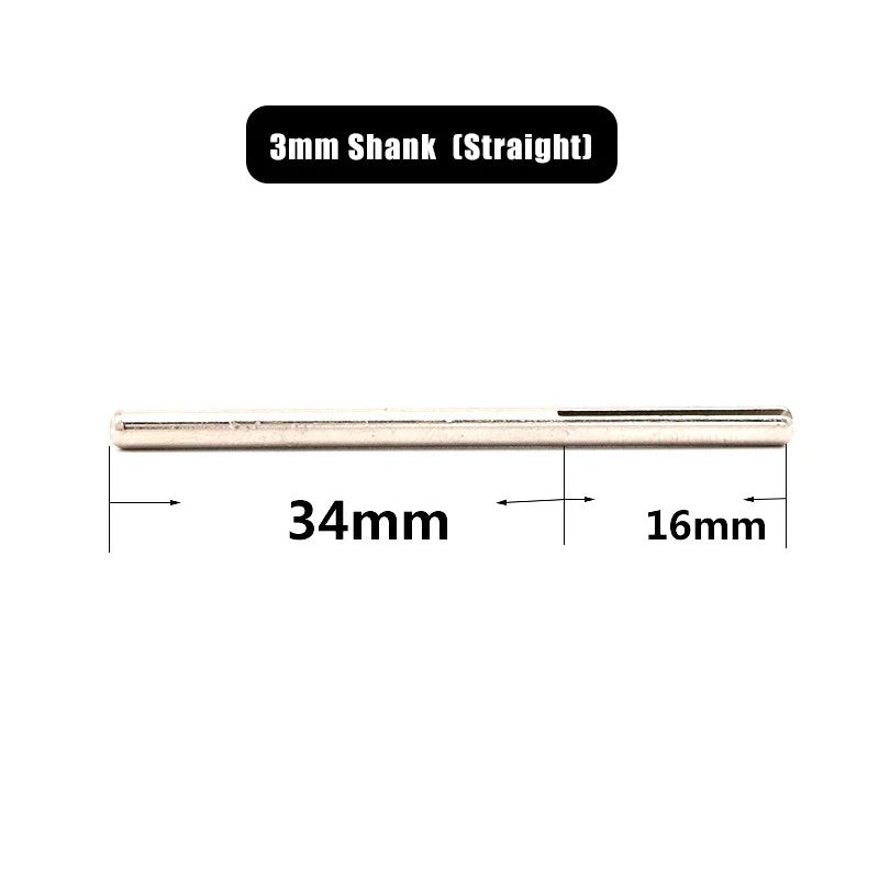 Sandpaper Clamp Bar Split Mandrel — 2.35mm & 3mm Shank Cylindrical Conical Straight for Rotary Drills