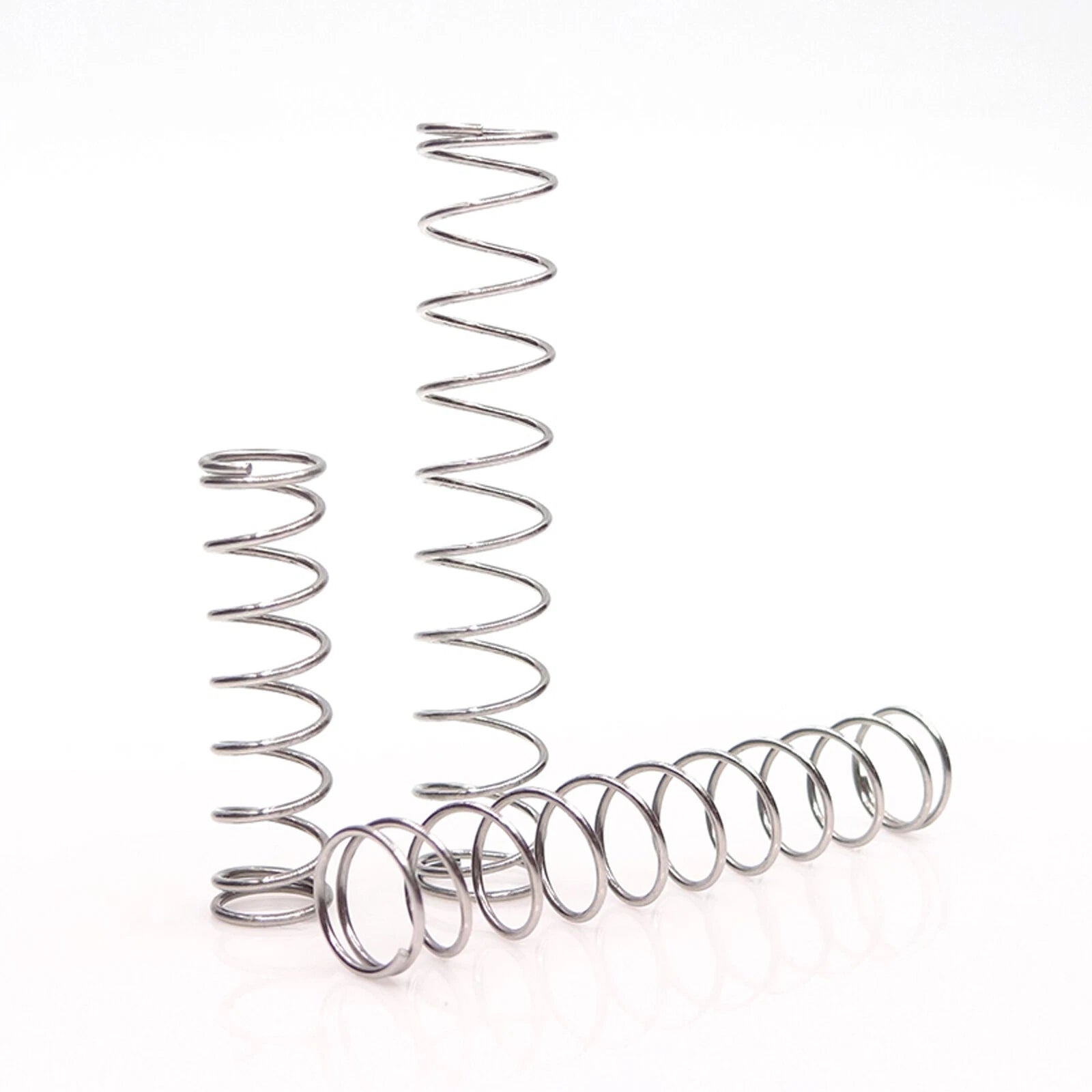 5pcs Stainless Steel Compression Springs L:60/70/80/90/100mm  Wire Dia.0.5-1.4mm