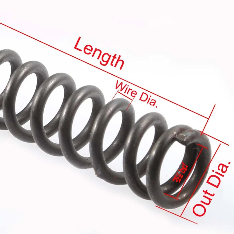 Large 300mm Length Compression Spring Spring Steel Wire Dia.2/2.5/3/3.5/4/4.5mm