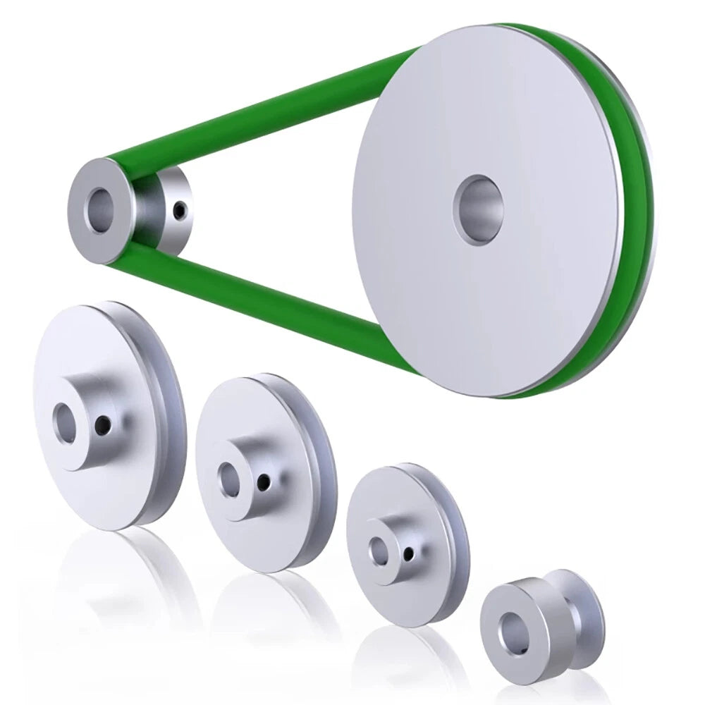 OD 20mm-100mm Aluminium V-Groove Pulley With Fixed Screw for 5mm/6mm Width Belt