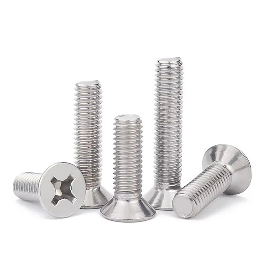 M2 M2.5 Pozidriv Countersunk Machine Screws – A4 Stainless Steel (316 Marine Grade), DIN 965
