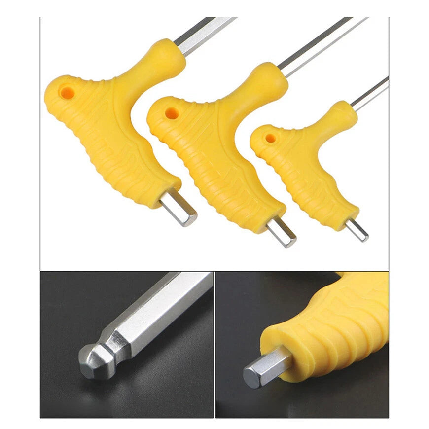 2mm-10mm T-Handle Hex Key Allen Key Wrench Key Hexagon Keys Ball End-Flat End