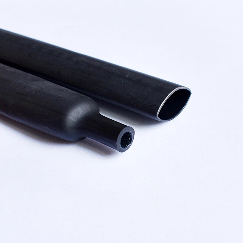 Black Heat Shrink Tubing 2:1 Ratio — Electrical Wire Sleeving, 30mm–100mm Diameter