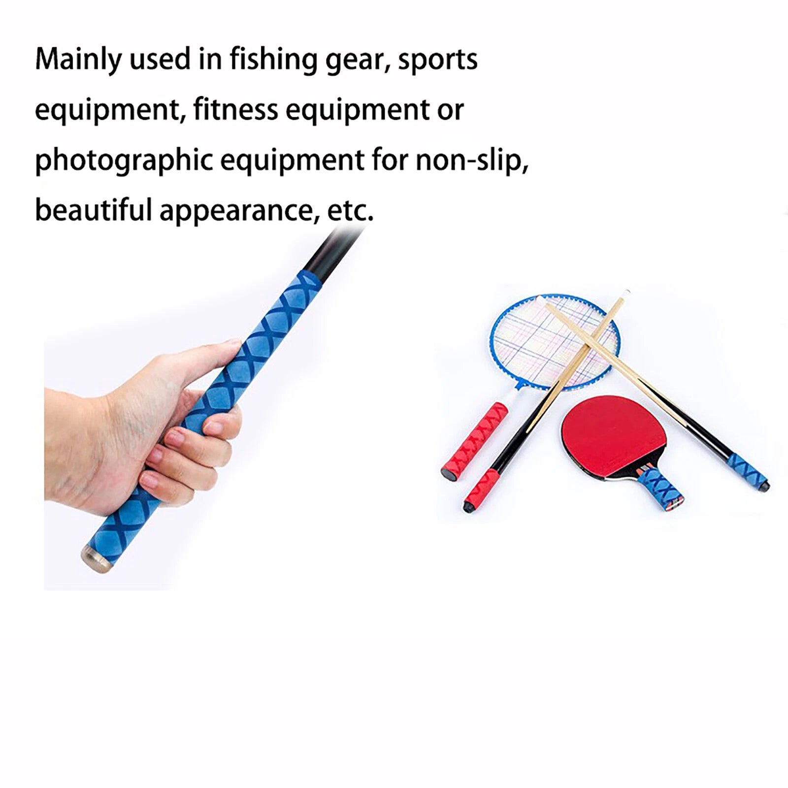 Textured Heat Shrink Tubing Handle Grip — Non-Slip Skid-Proof Tube Φ15–50mm