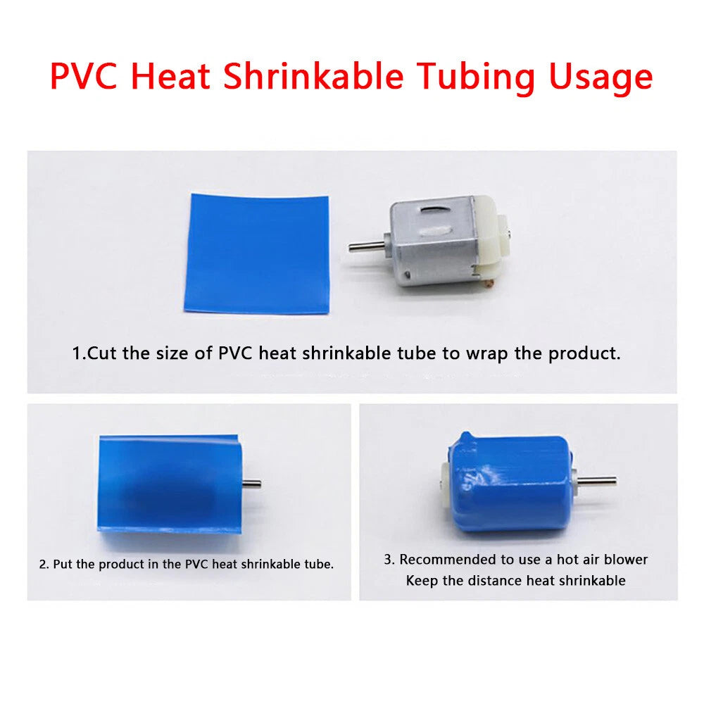 PVC Heat Shrink Tubing — Clear Wrap for RC Battery Packs, LiPo, NiMH & NiCd | 7mm–500mm Wide