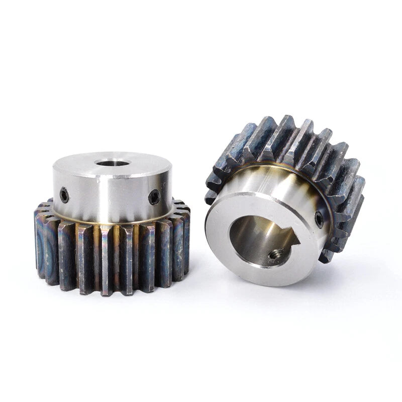 2 Mod 45# Steel Spur Gear 12T-35T Bore 8-30mm Pinion Gear with Step Motor Gears