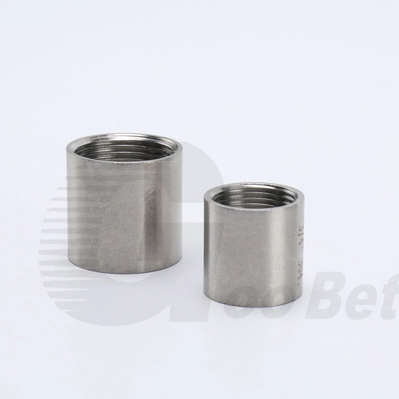 Stainless Steel 304 Full Socket Pipe Coupler — BSP Threaded Fitting (1/4" to 4")