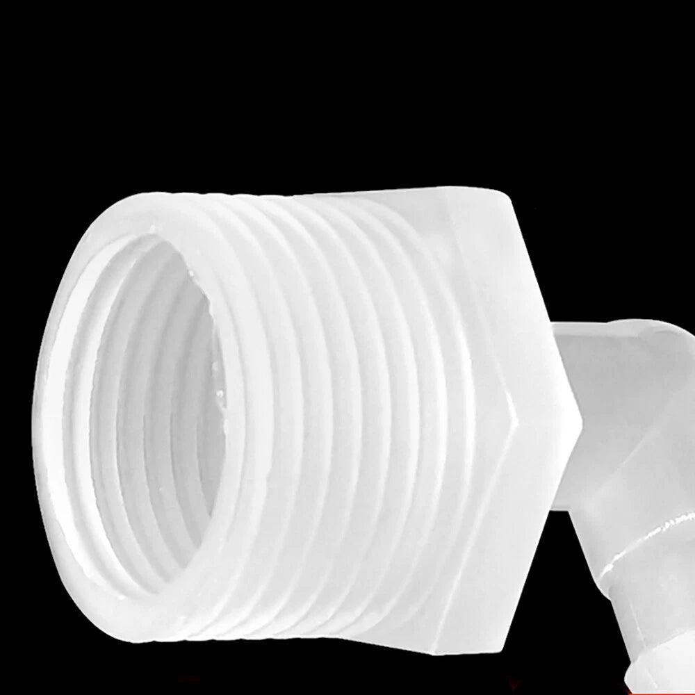 90° Elbow Barbed Hose Connector with BSP Male Thread — Plastic Hosetail Joiner