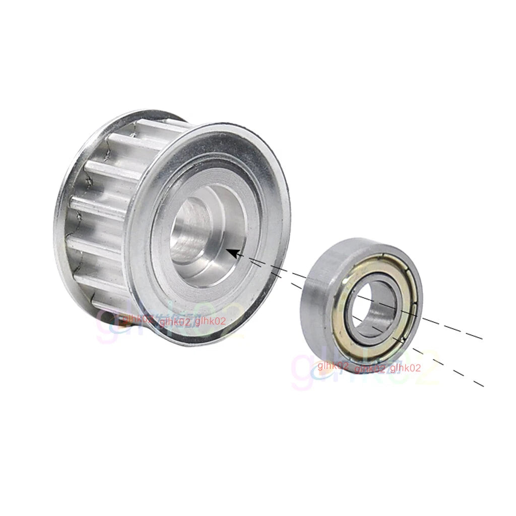 8M Timing Belt Idler Pulleys 15-30 Teeth Smooth 16 21 27 32mm Wide 5-25mm Bore