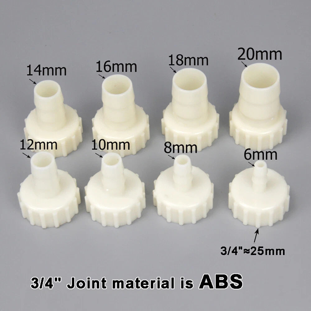 Female Threaded Barbed Hose Tail Connector — Plastic Pond & Pool Pipe Fitting