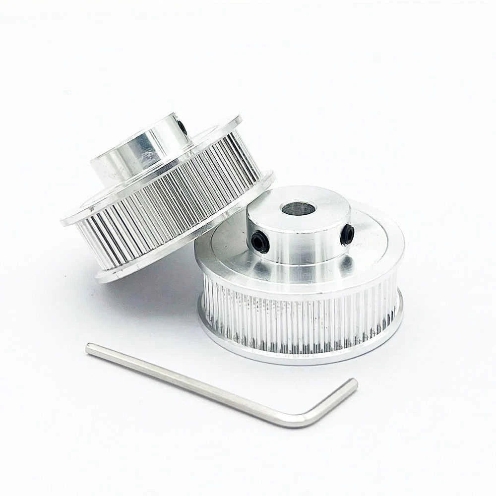 GT2 6/10mm Timing Belt Smooth Tooth Idler Drive Pulley 16-50Tooth Bore 4mm-14mm