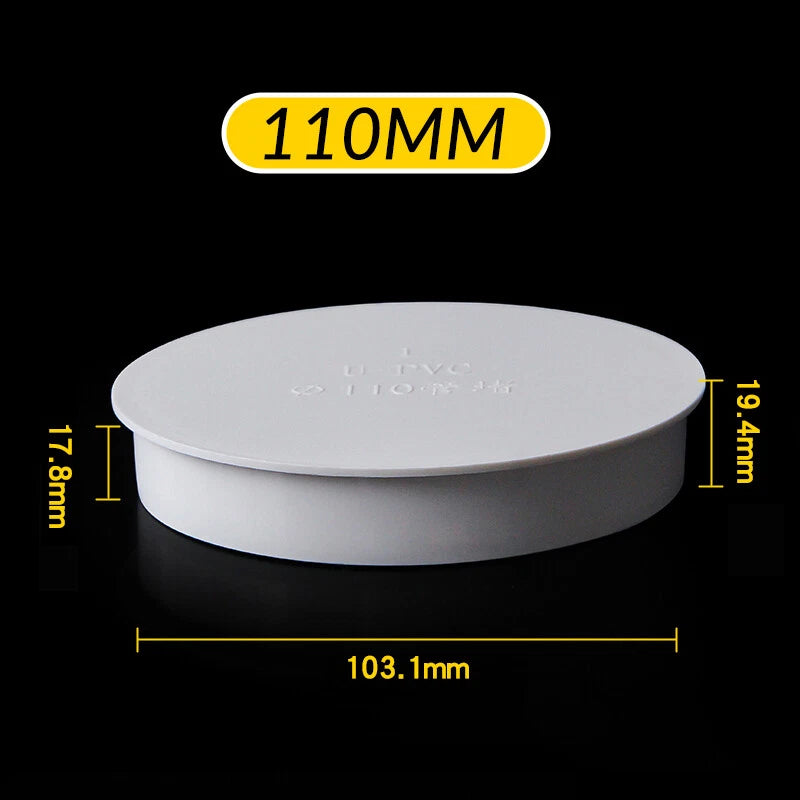 PVC Pipe End Cap Blanking Plug — Drain Pipe Stopper 50mm 75mm 110mm 160mm