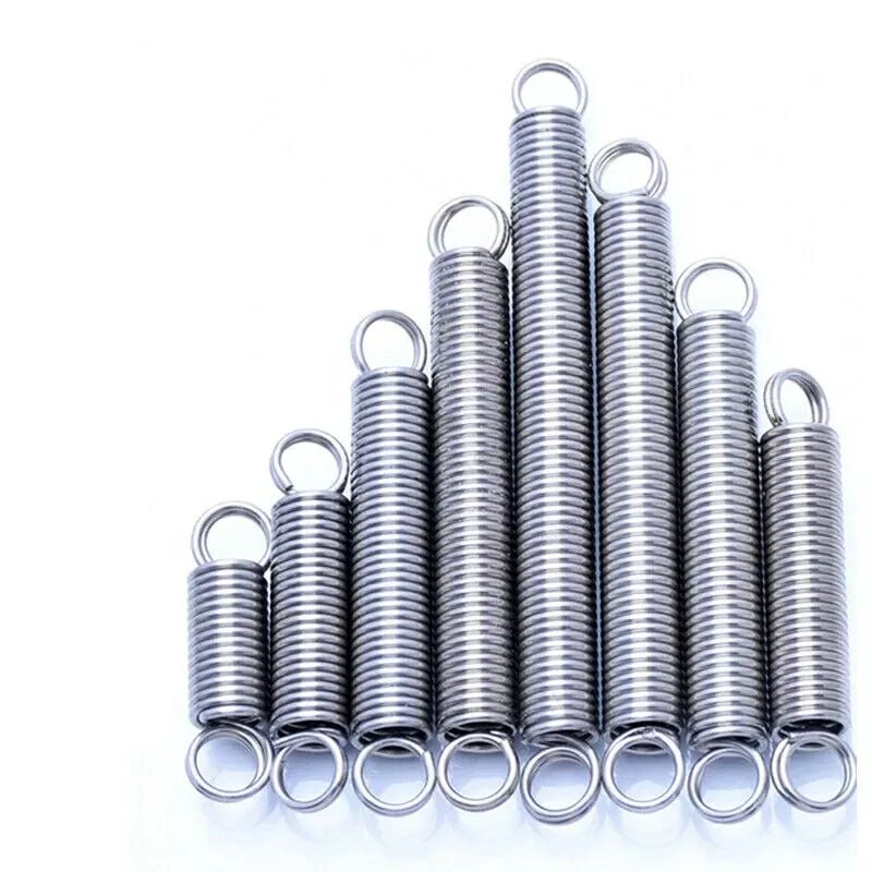 Double Coil L - Shaped Tension Spring/Double Closed - Loop Spring Stainless Steel 0.6mm - HomeDIYer