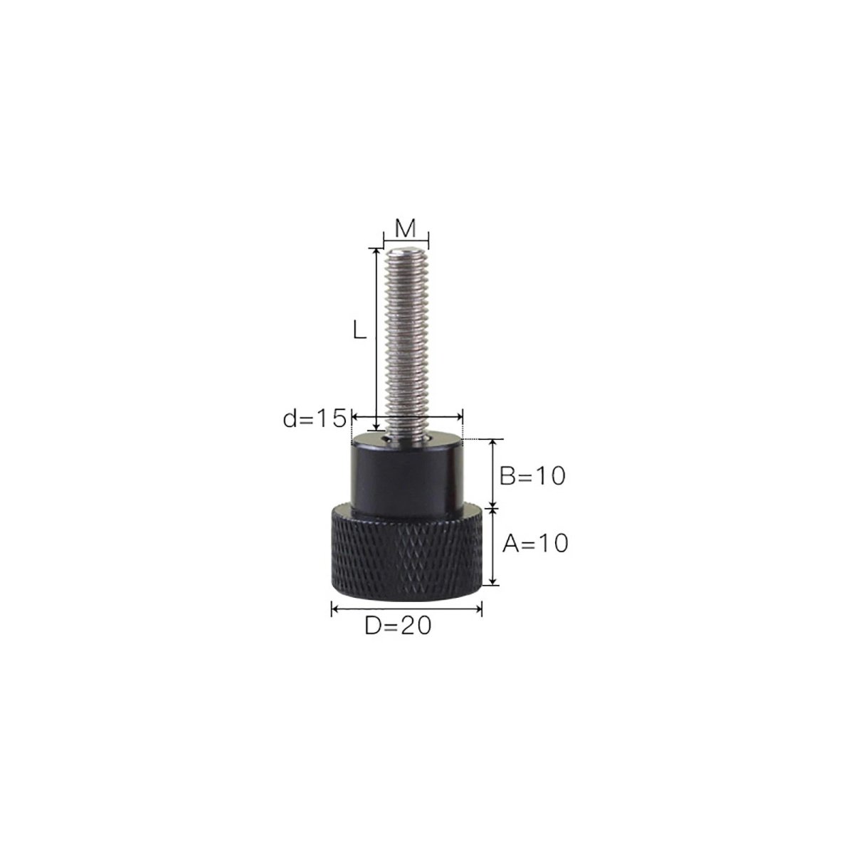 M3–M8 High‑Type Knurled Thumb Screws – Aluminum Handle + Stainless Steel Thread (6–135mm Lengths) - HomeDIYer