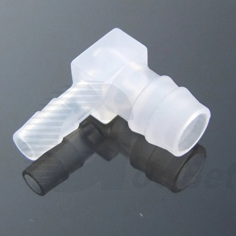 90 Degree Elbow Hose Joiner Reducer Plastic Barbed Connector Pipe Air Fuel Water