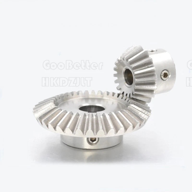 Bevel Gear 0.5 Module-0.8 Module 90° 1:2 Pairing 20-40 Teeth Stainless Steel