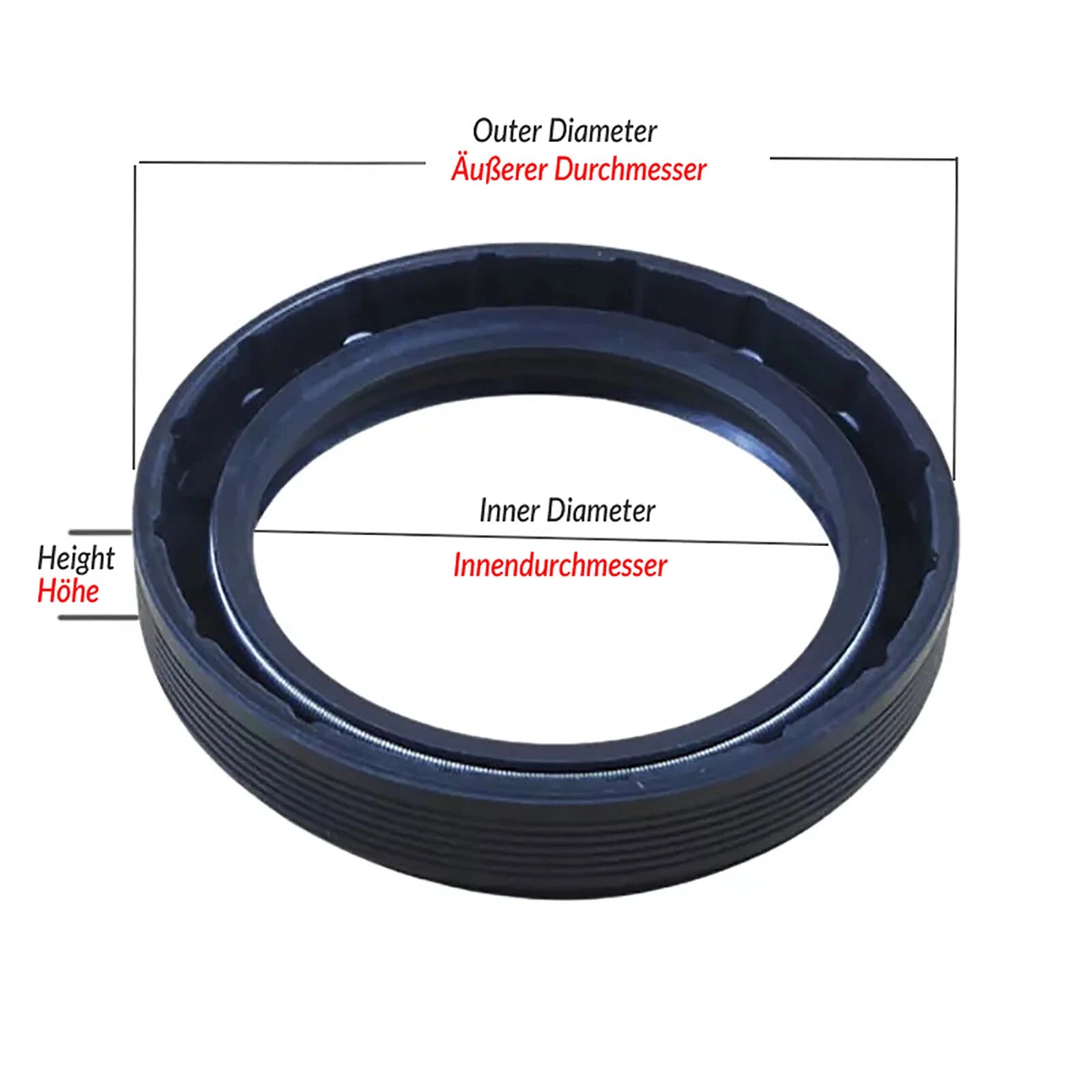 TC Oil Seal Double Lip NBR Nitrile Rotary Shaft Seal — ID 38–190mm