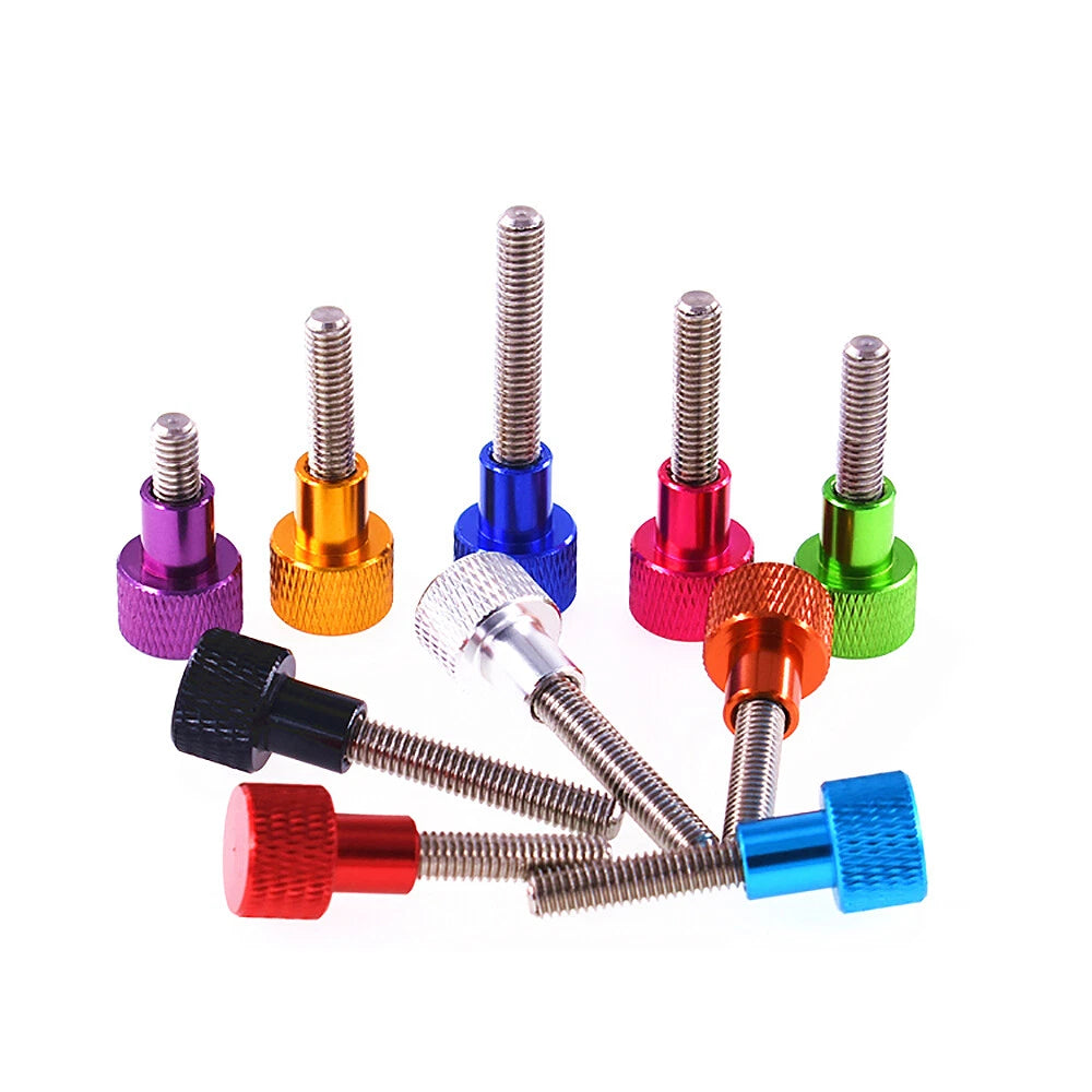 M5 25mm-100mm Knurled Thumb Screws Hand Grip Knob Bolts Coloured Turn Knob Screw