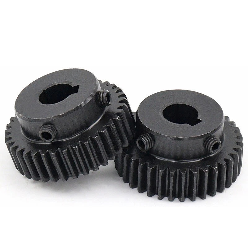 1 Module 45# Steel Keyway Bore Spur Gear 40-150 Teeth Transmission Drive Gears