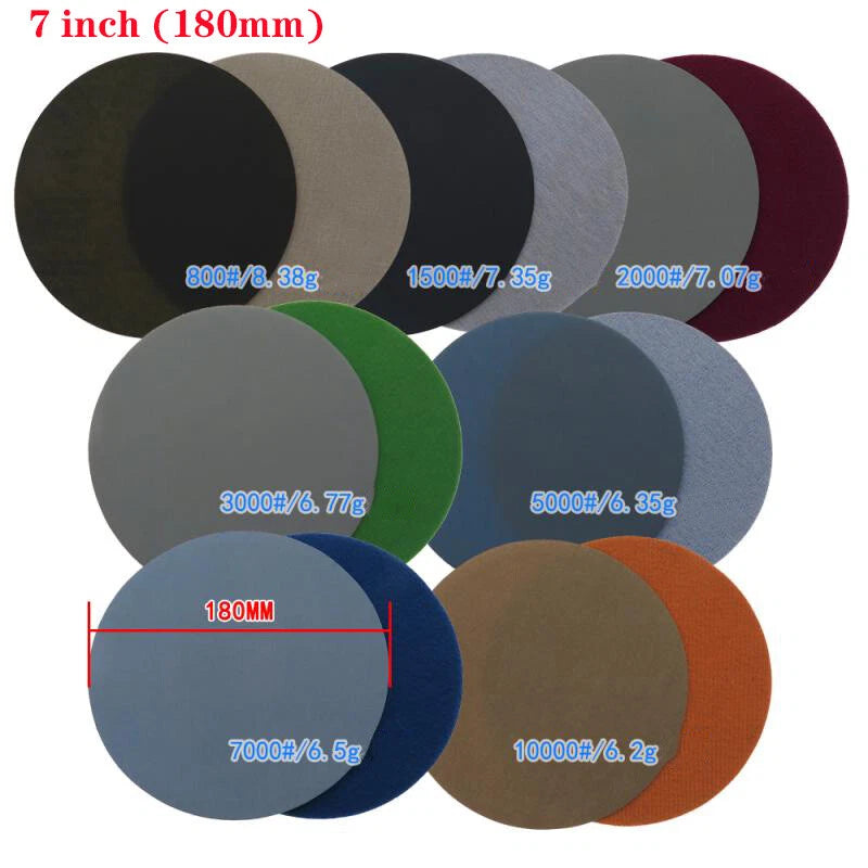 1"-8" Sanding Discs 25mm-200mm Water Sandpaper Hook £¦ Loop Pads 1500-10000 Grit