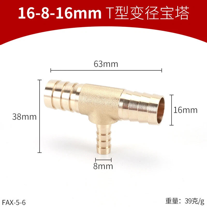 Brass Reducing Hose Fittings – Straight, L, T & Y Connectors for Gas & Air Tube