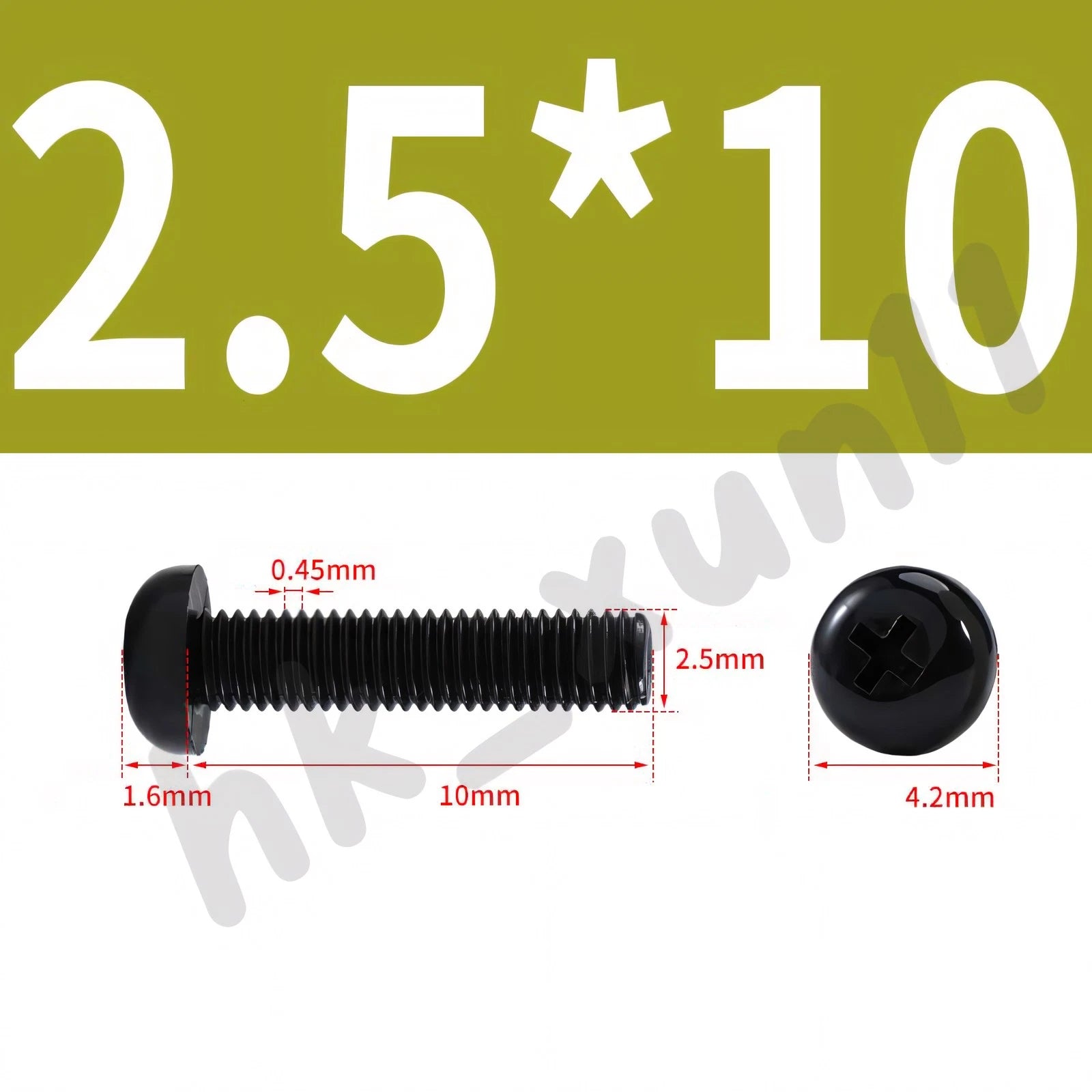 White/Black Nylon Phillips Machine Screws – M2 to M6, Plastic Round Pan Head Bolts