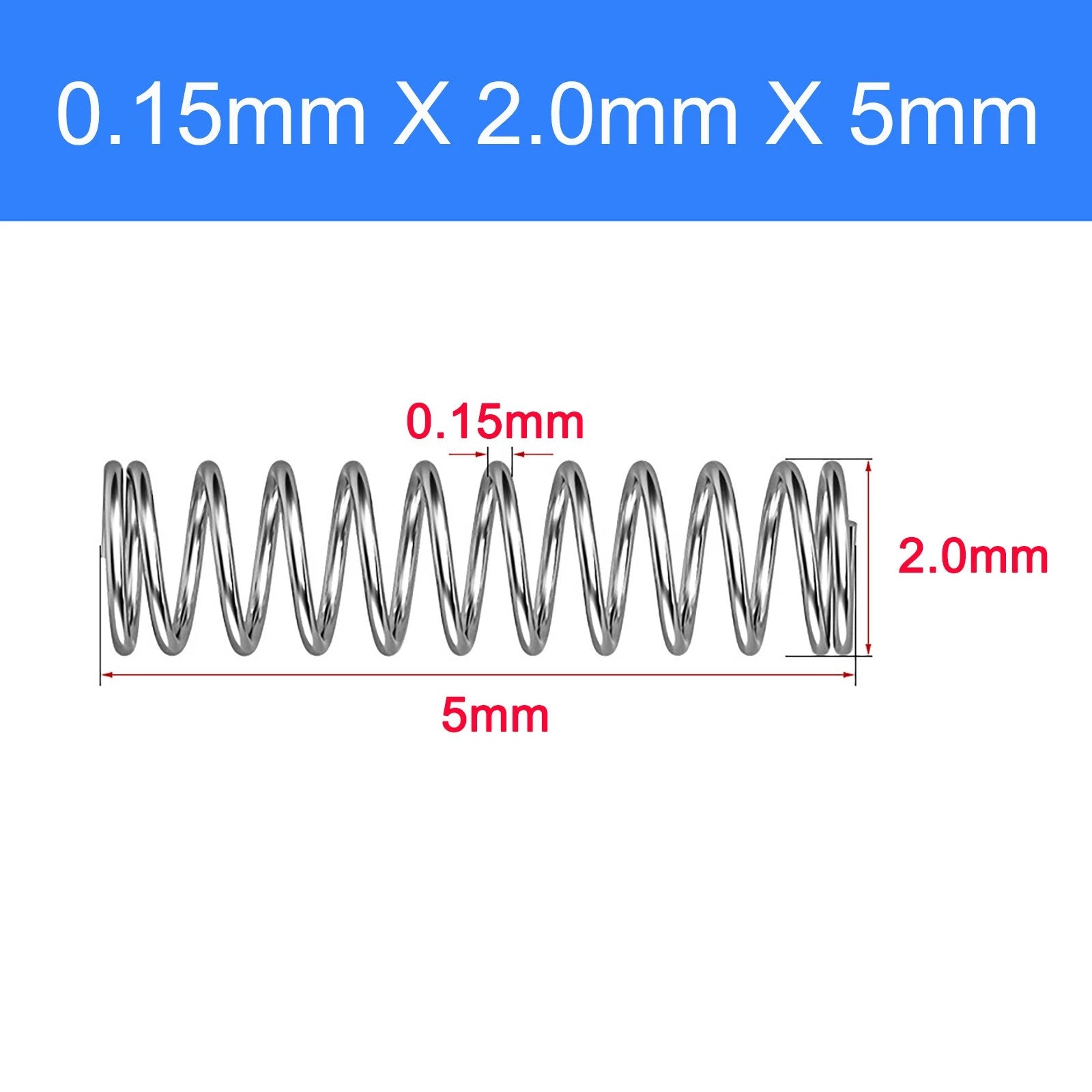 Small Micro Compression Spring Stainless Steel 0.1mm Wire Miniature Precision