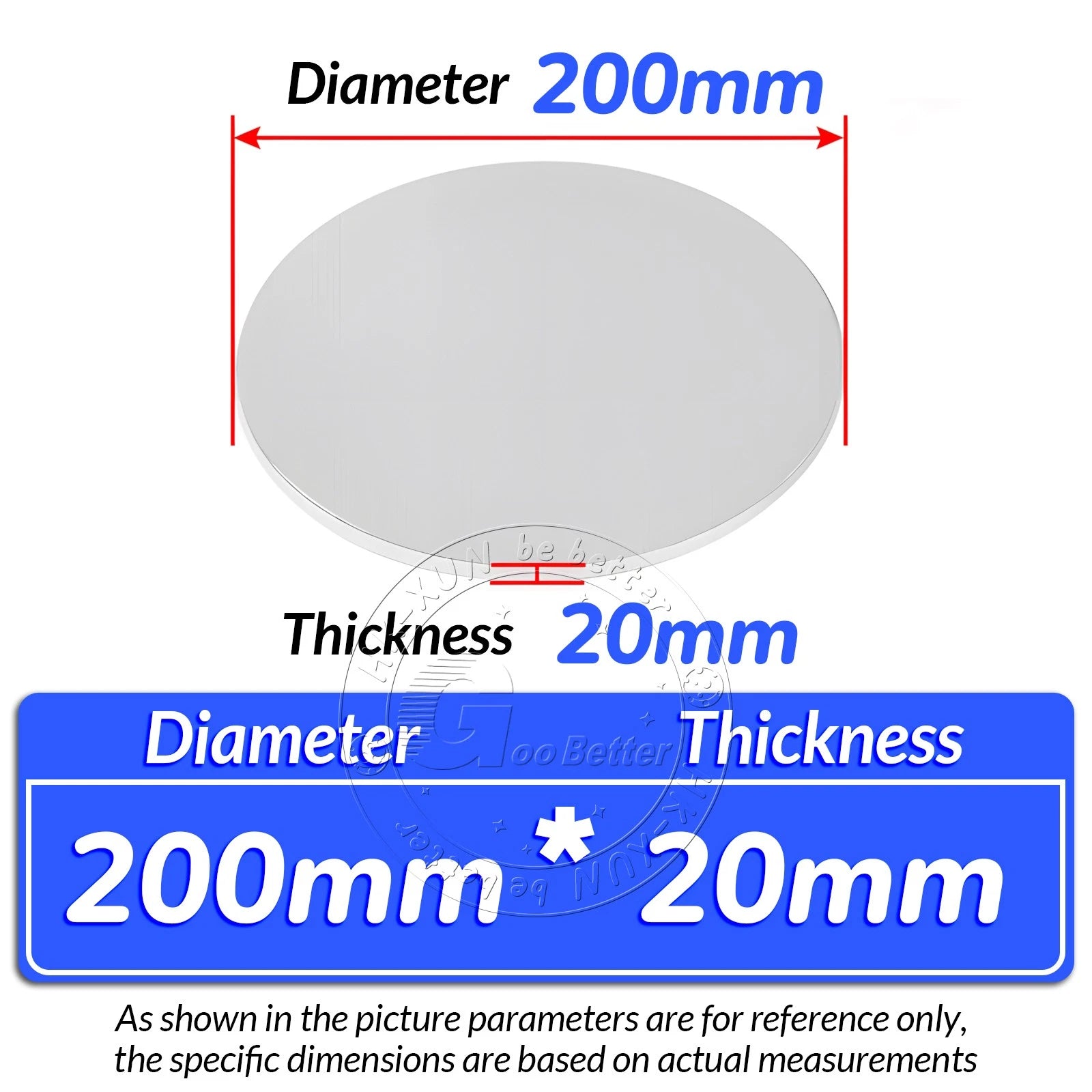 Round 6061 Aluminum Sheet Disc Plate 1mm-20mm Thick DIY Model Craft Art Handmade