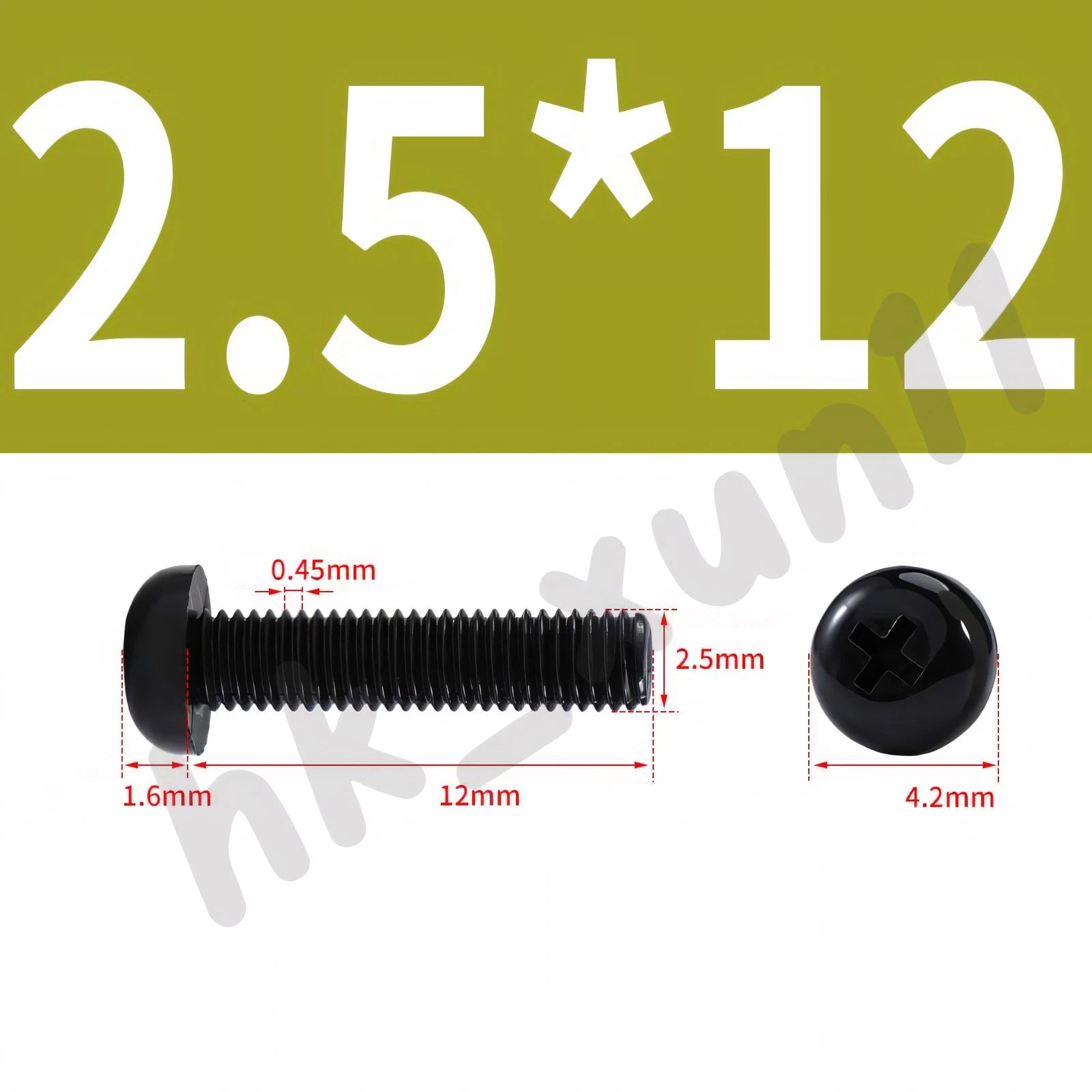 White/Black Nylon Phillips Machine Screws – M2 to M6, Plastic Round Pan Head Bolts