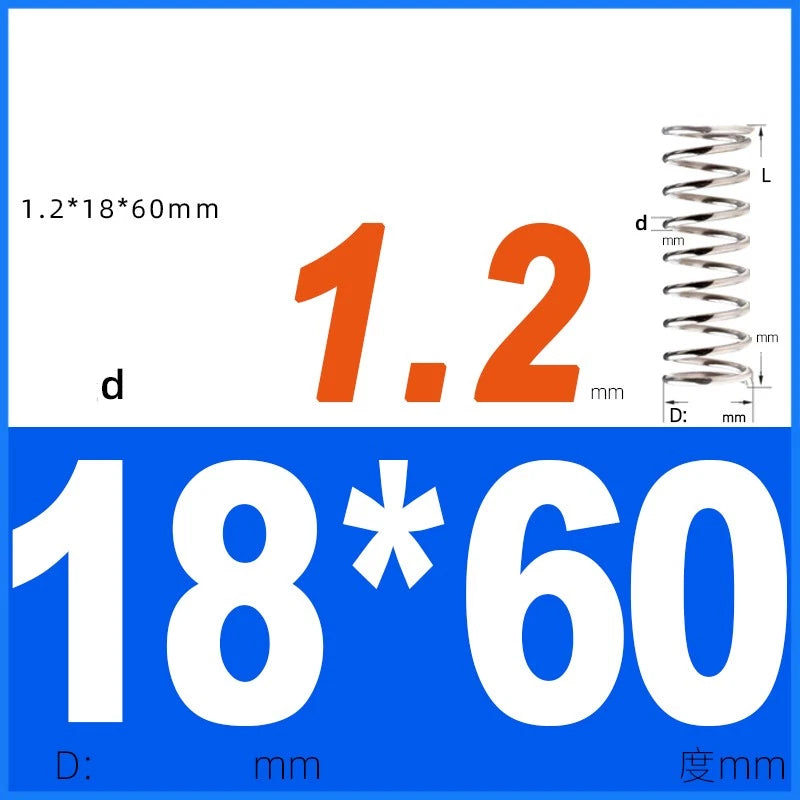 Compression Spring 1.2mm Wire Dia 14mm - 20mm OD Small Pressure Springs