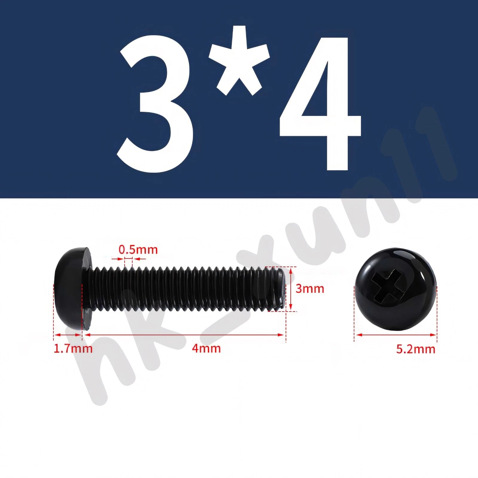 White/Black Nylon Phillips Machine Screws – M2 to M6, Plastic Round Pan Head Bolts