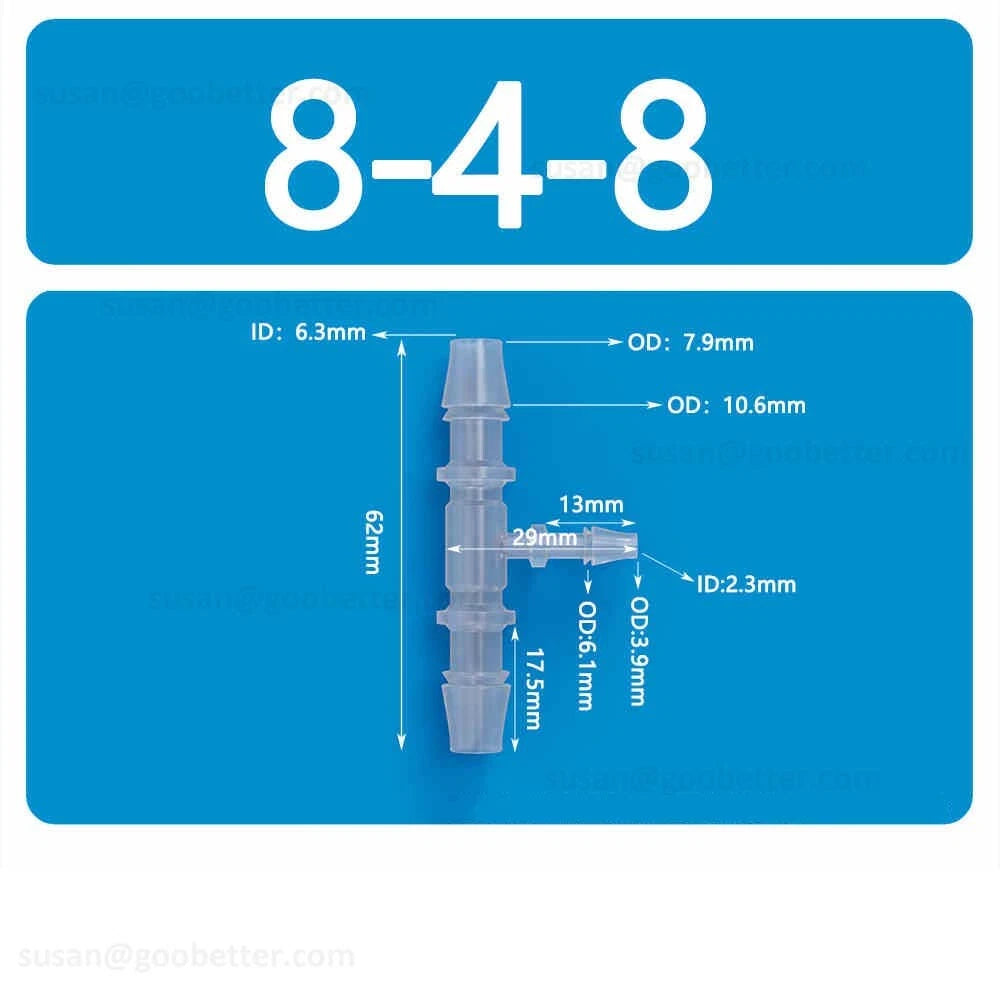 Plastic Barbed Hose Connectors — T-Piece, Elbow & Straight Fittings for Air & Water Lines
