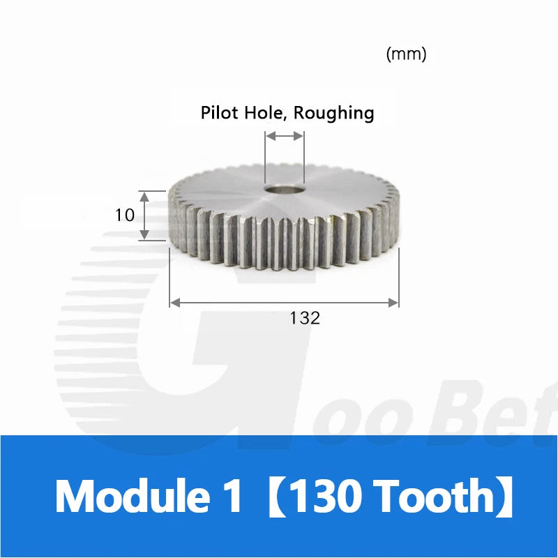Mod 1 1.5 2 2.5 3 4 5 Spur Gear C45 Steel 12 Tooth - 160 Tooth Motor Pinion Flat
