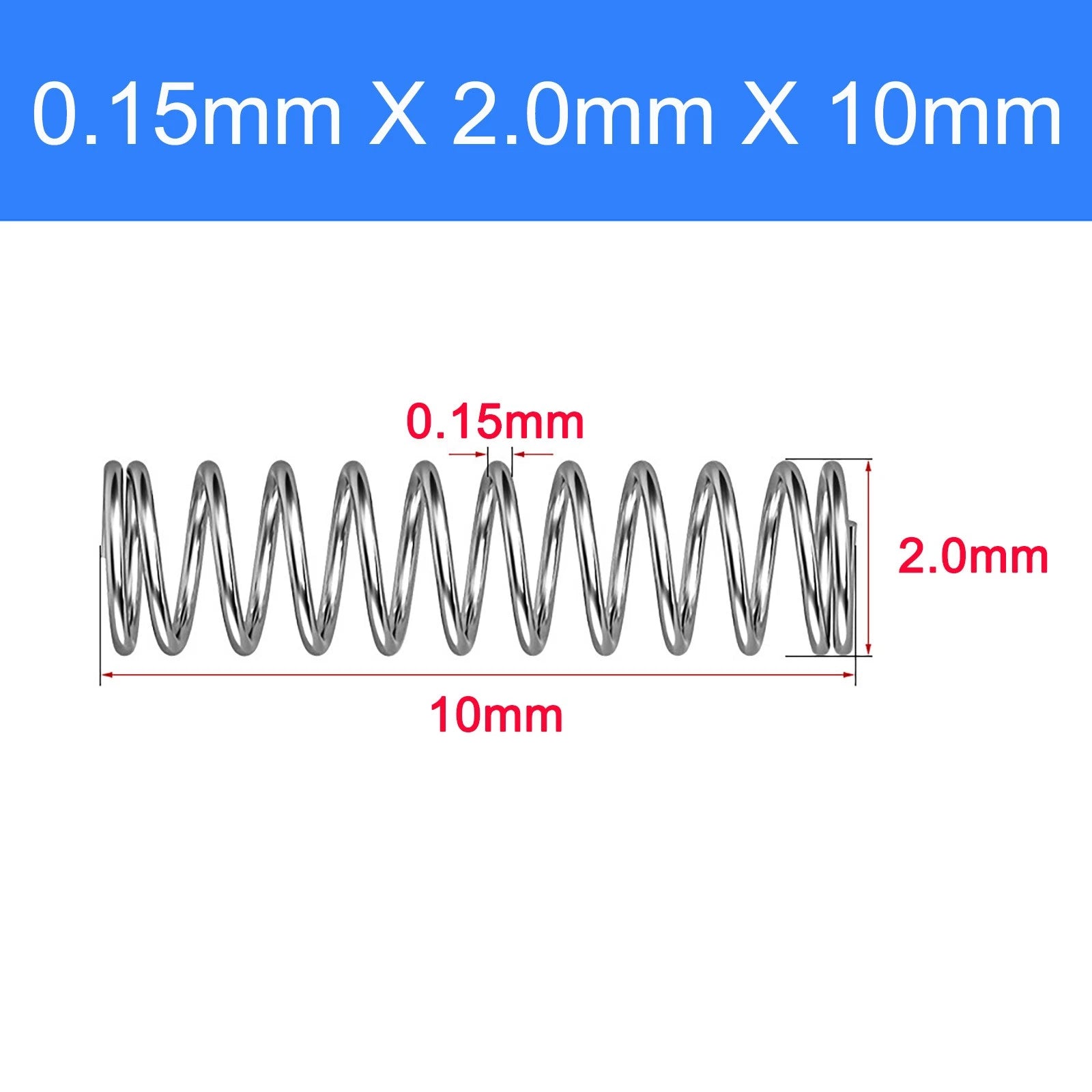 Small Micro Compression Spring Stainless Steel 0.1mm Wire Miniature Precision