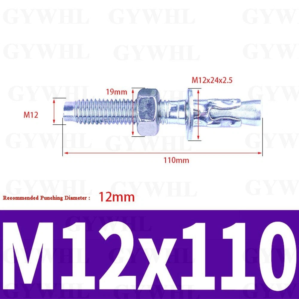 Hex Head Expansion Anchor Bolts — M6 to M20, Stainless Steel A2 & Zinc Plated, Extra Long