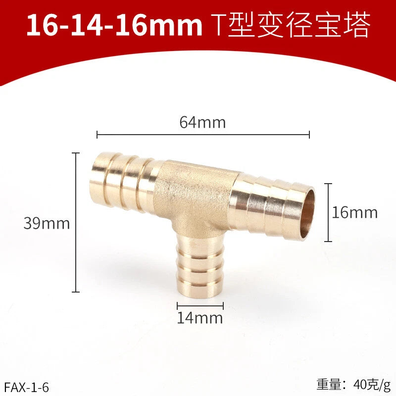Brass Reducing Hose Fittings – Straight, L, T & Y Connectors for Gas & Air Tube