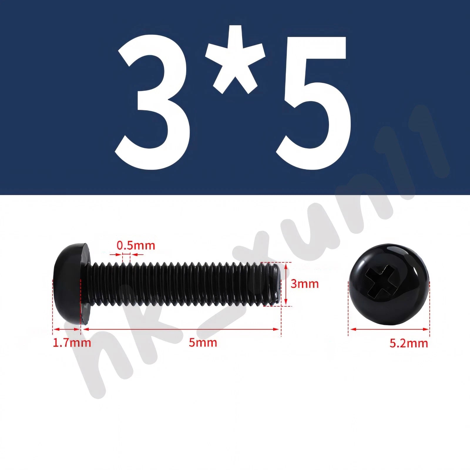 White/Black Nylon Phillips Machine Screws – M2 to M6, Plastic Round Pan Head Bolts