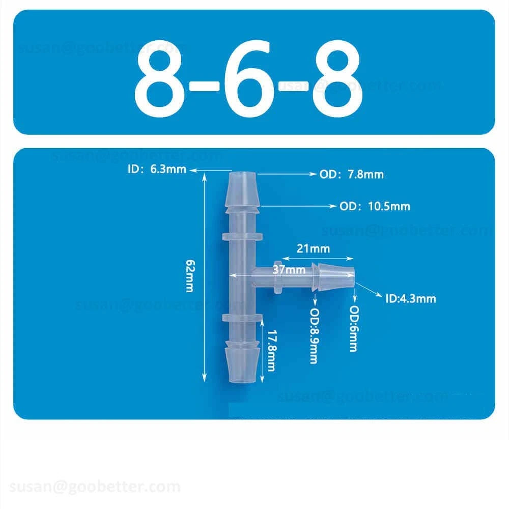 Plastic Barbed Hose Connectors — T-Piece, Elbow & Straight Fittings for Air & Water Lines