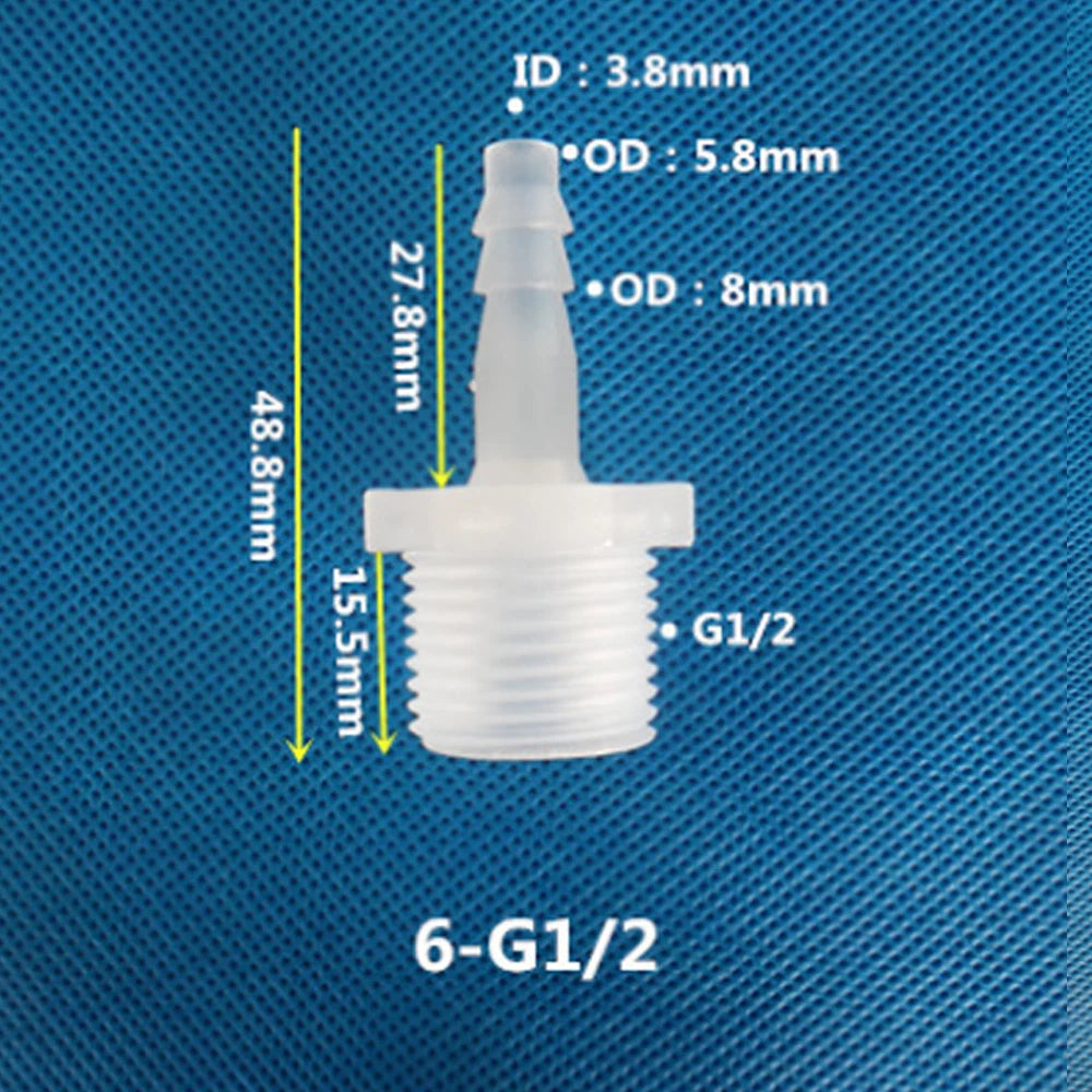 BSP Metric External Thread Straight Barb Connector – Plastic Hose Pipe Fitting