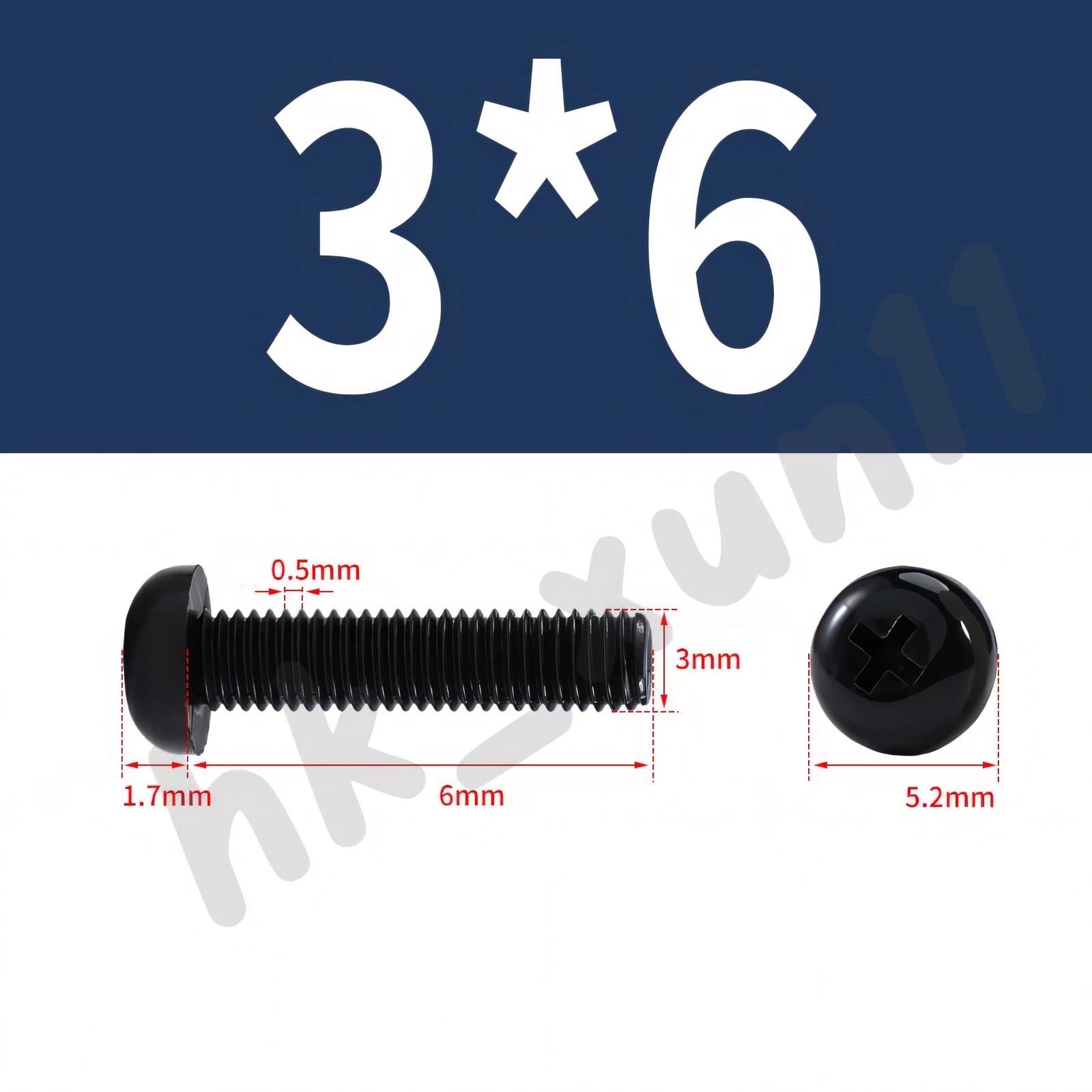 White/Black Nylon Phillips Machine Screws – M2 to M6, Plastic Round Pan Head Bolts