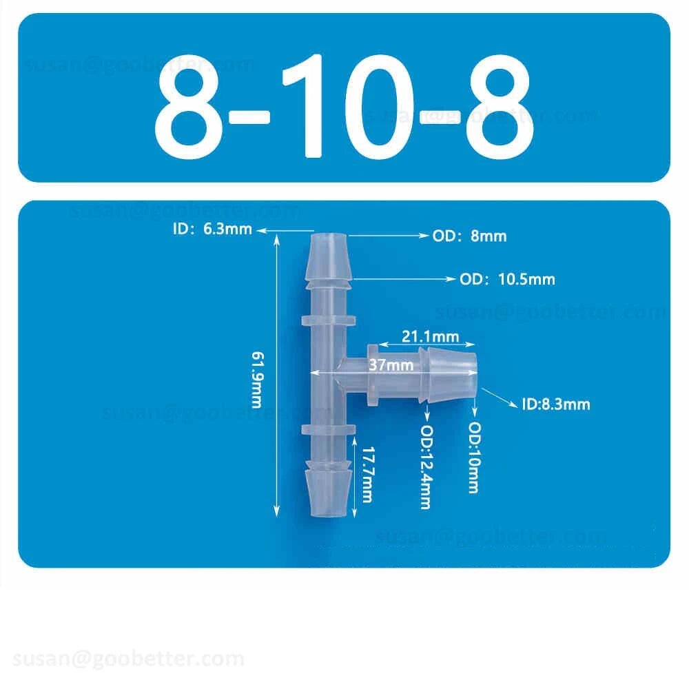 Plastic Barbed Hose Connectors — T-Piece, Elbow & Straight Fittings for Air & Water Lines