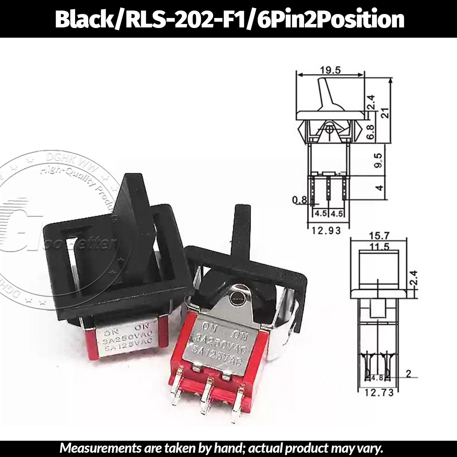 Miniature Toggle Switch — SPST/SPDT, 2–12 Pin, MTS/E-TEN/RLS Series, 79 Types