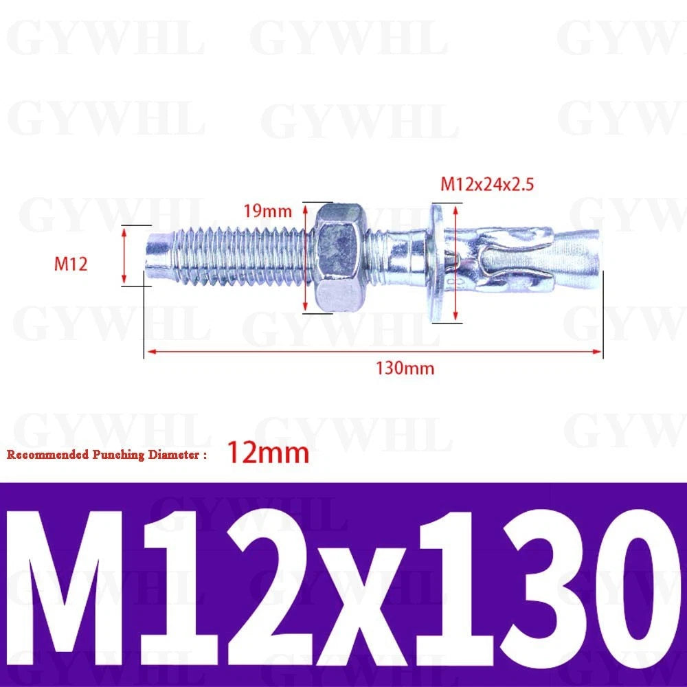 Hex Head Expansion Anchor Bolts — M6 to M20, Stainless Steel A2 & Zinc Plated, Extra Long