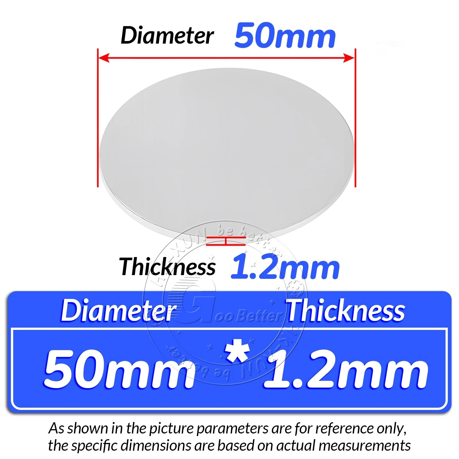 Round 6061 Aluminum Sheet Disc Plate 1mm-20mm Thick DIY Model Craft Art Handmade