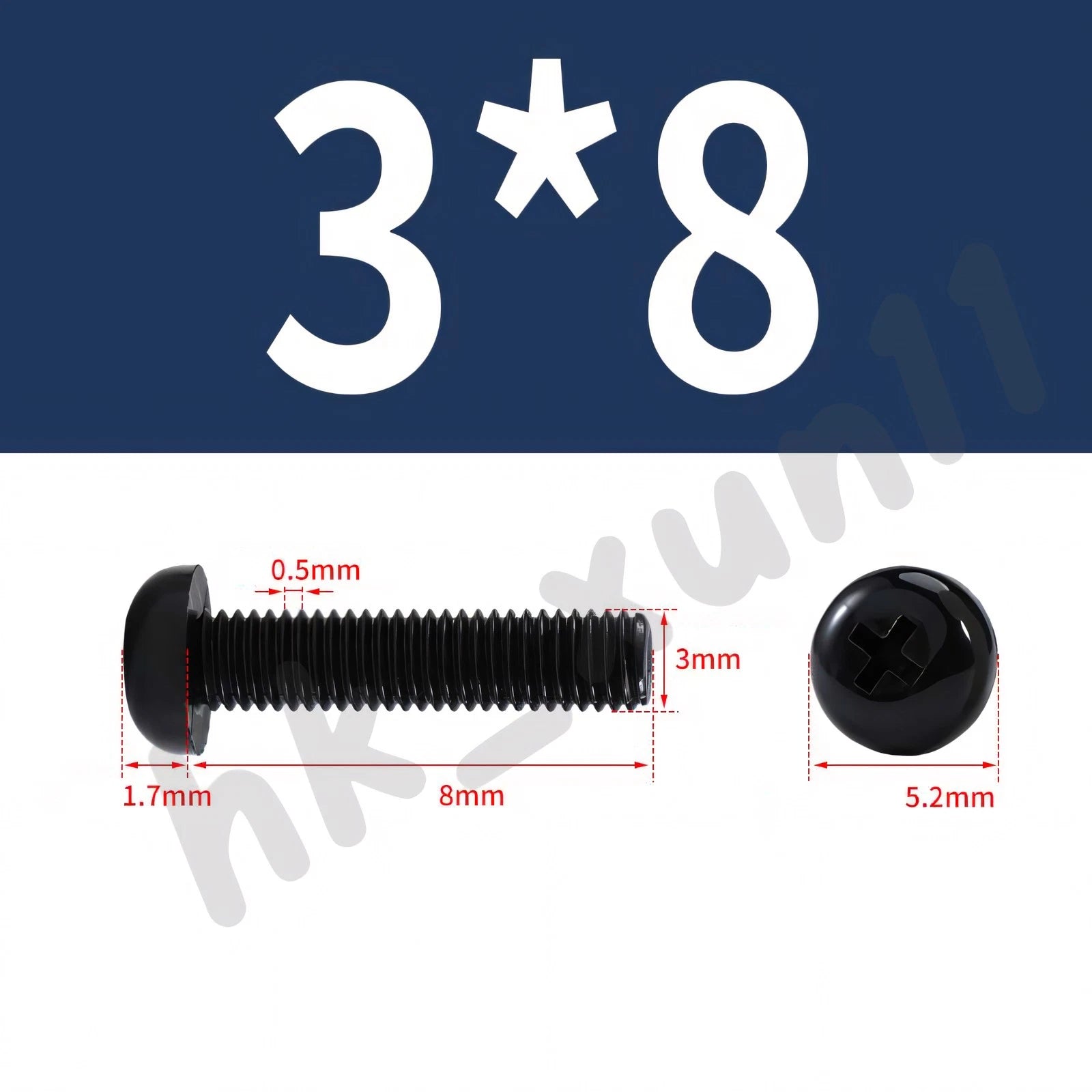 White/Black Nylon Phillips Machine Screws – M2 to M6, Plastic Round Pan Head Bolts