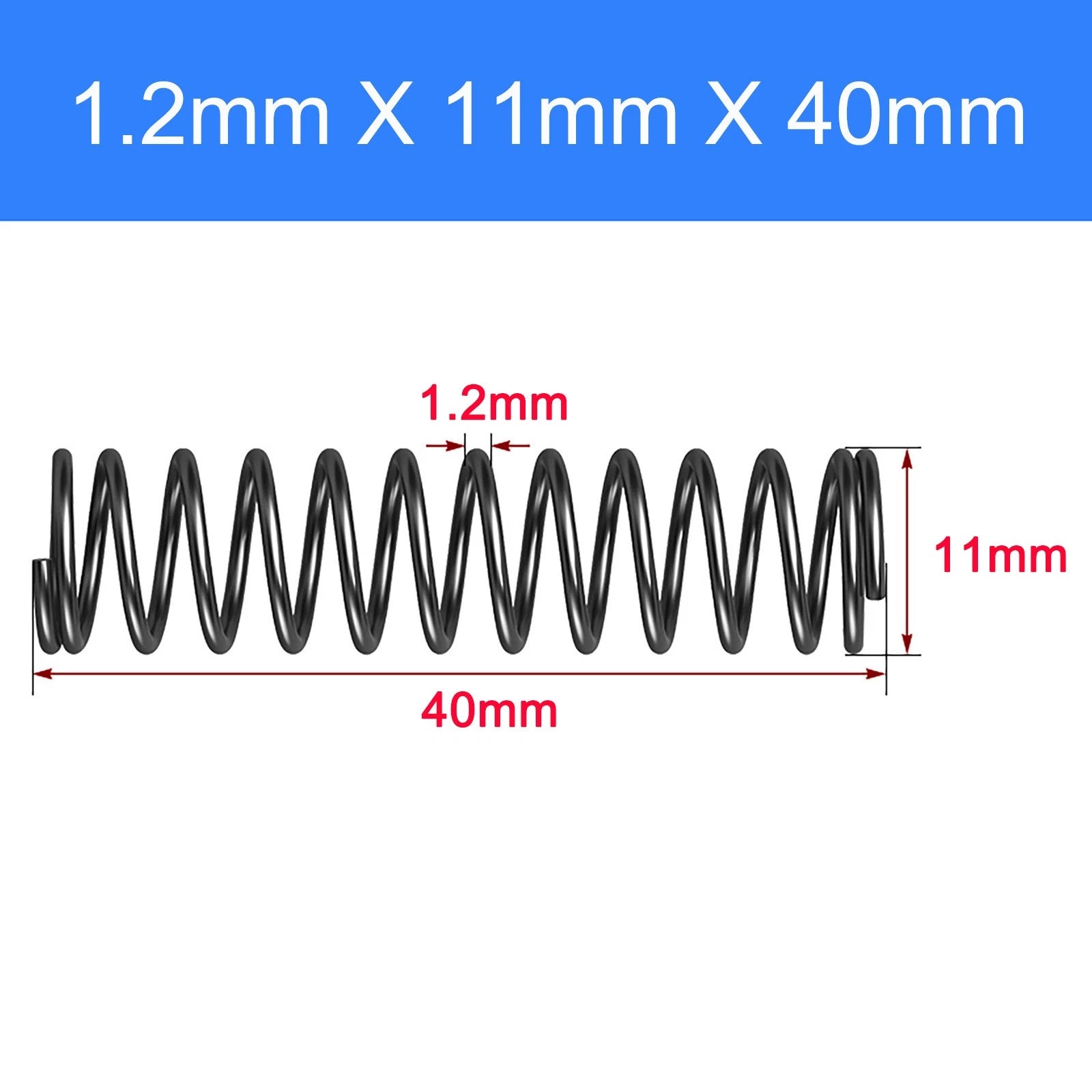 Compression Spring Spring Steel Pressure Coil 1.2mm Wire OD 5-20mm 10-100mm Shop