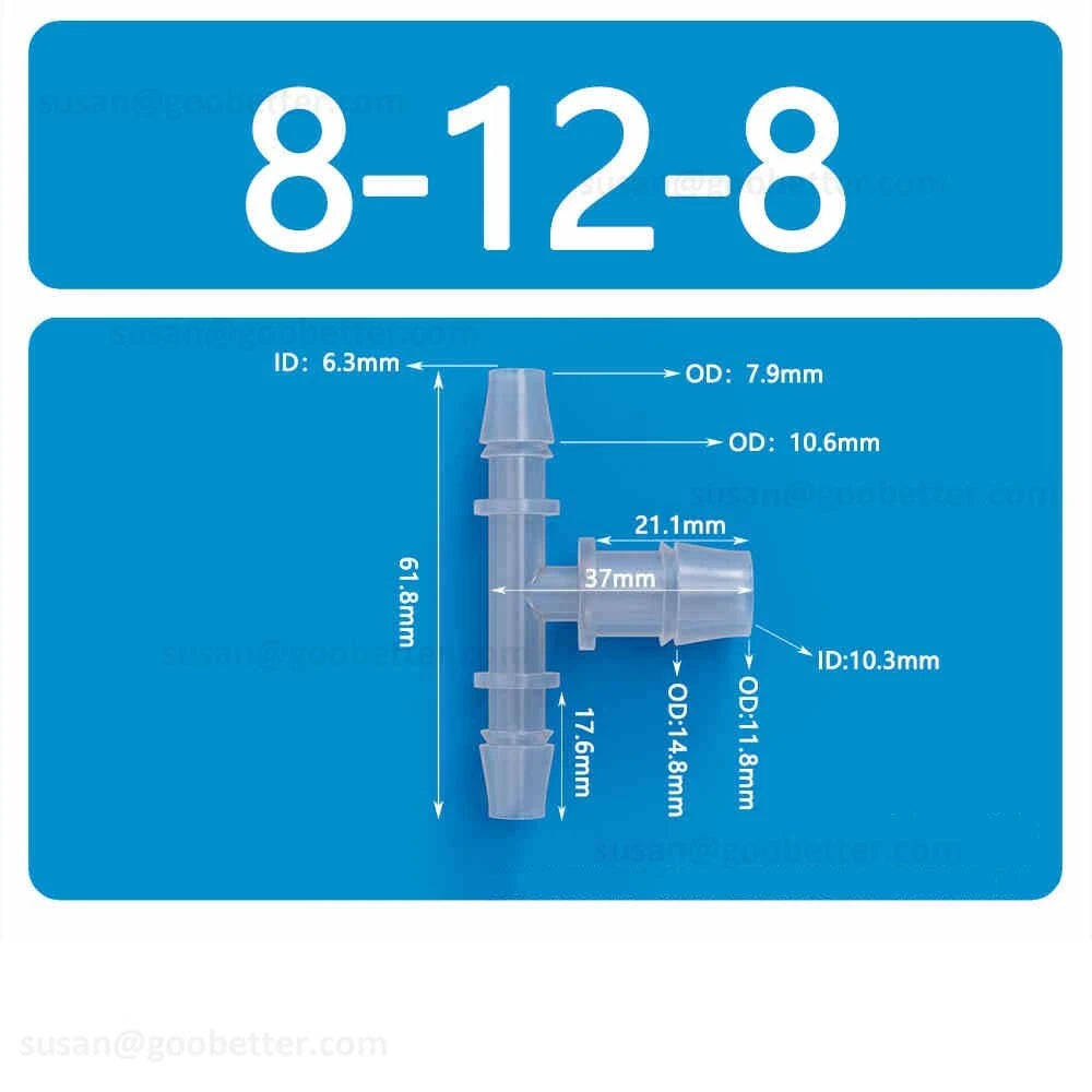 Plastic Barbed Hose Connectors — T-Piece, Elbow & Straight Fittings for Air & Water Lines