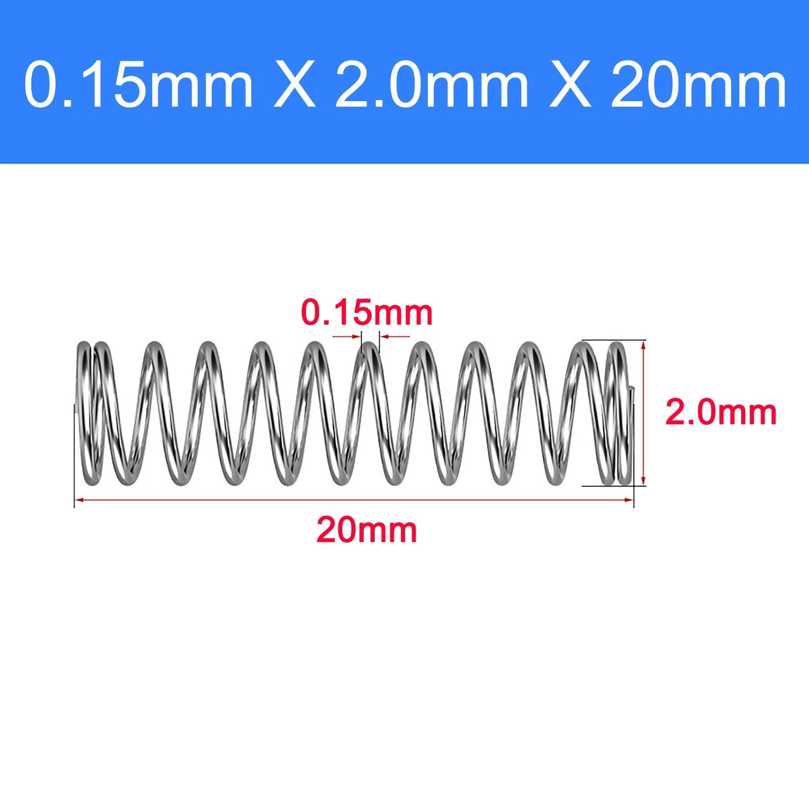 Small Micro Compression Spring Stainless Steel 0.1mm Wire Miniature Precision