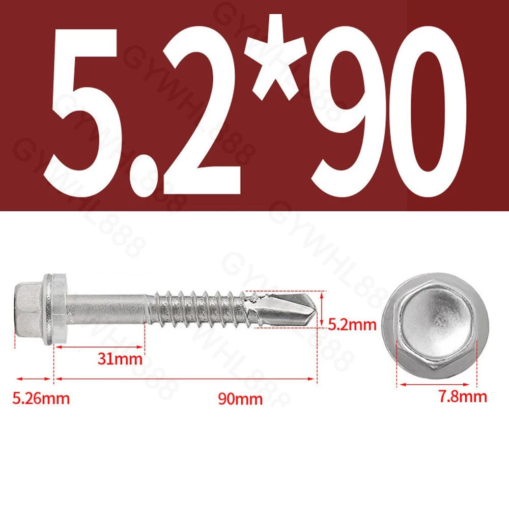 410 & A2 Stainless Hex Head Self‑Drilling Tek Screws – for Metal Roofing & Sheeting